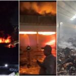 Incêndio consome depósito de supermercado em Cuiabá; vídeos