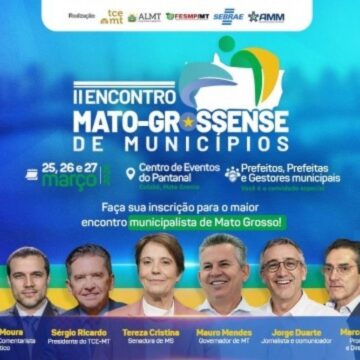 II Encontro Mato-grossense de Municípios será realizado em Cuiabá