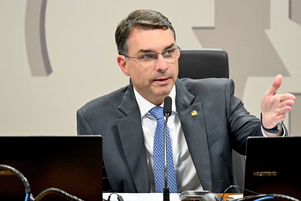 Senador e pr�-candidato � Presid�ncia pelo PL, Fl�vio Bolsonaro