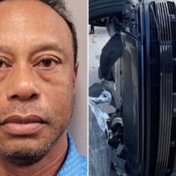Tiger Woods foi preso ap�s se envolver em um acidente de tr�nsito