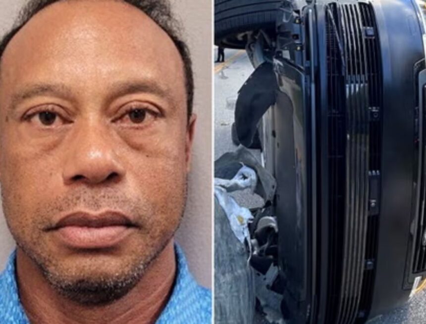 Tiger Woods é preso após acidente de carro e recusa teste de urina