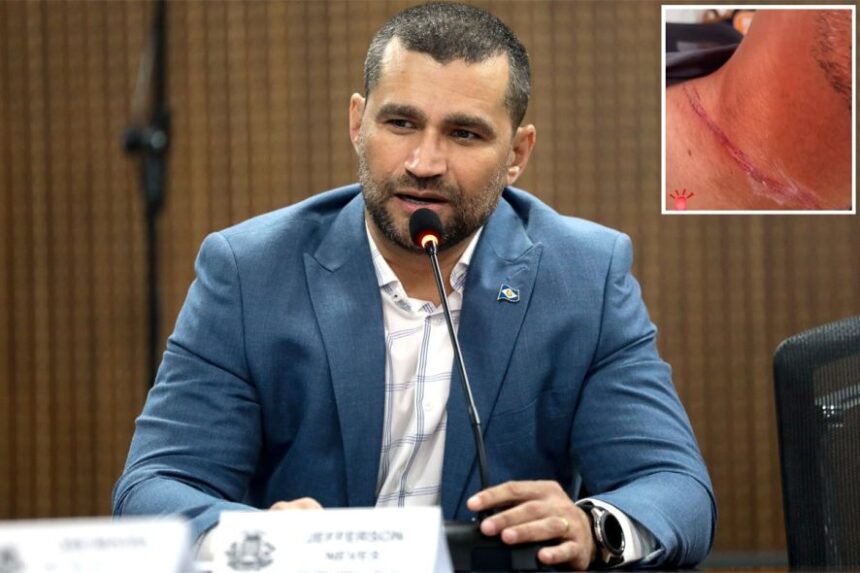 Secretário é atingido por fio no pescoço durante trajeto de moto e caso acende alerta em Cuiabá