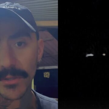 Influenciador Mayk Leão observa luzes misteriosas na serra de Campo Largo, Paraná.