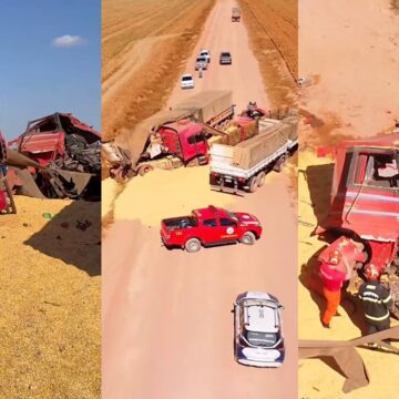 Acidente entre duas carretas deixa um motorista morto na MT-438
