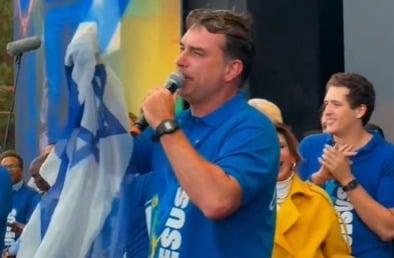 Senador Flávio Bolsonaro critica governo Lula por veto europeu ao agronegócio Foto: Reprodução/X/@FlavioBolsonaro