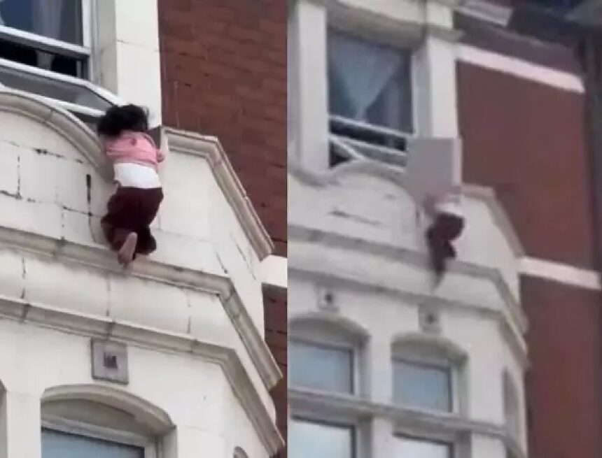 Resgate dramático de criança pendurada em janela de prédio mobiliza Londres