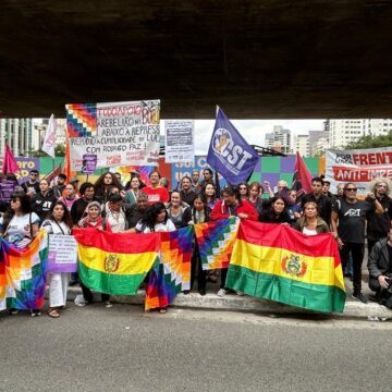 Ato em São Paulo demonstra apoio a protestos na Bolívia © Elaine Patricia Cruz/Agência Brasil