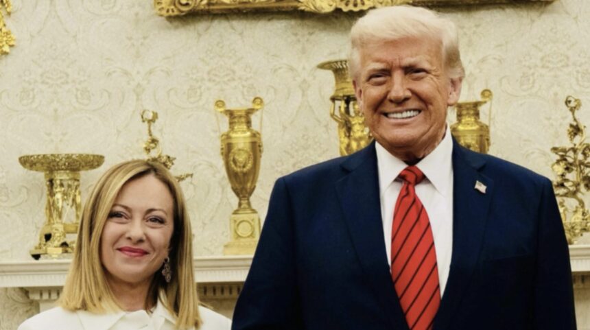 Meloni desmente Trump sobre 'imploro' por foto no G7 e critica postura do ex-presidente Foto: Reprodução/redes sociais
