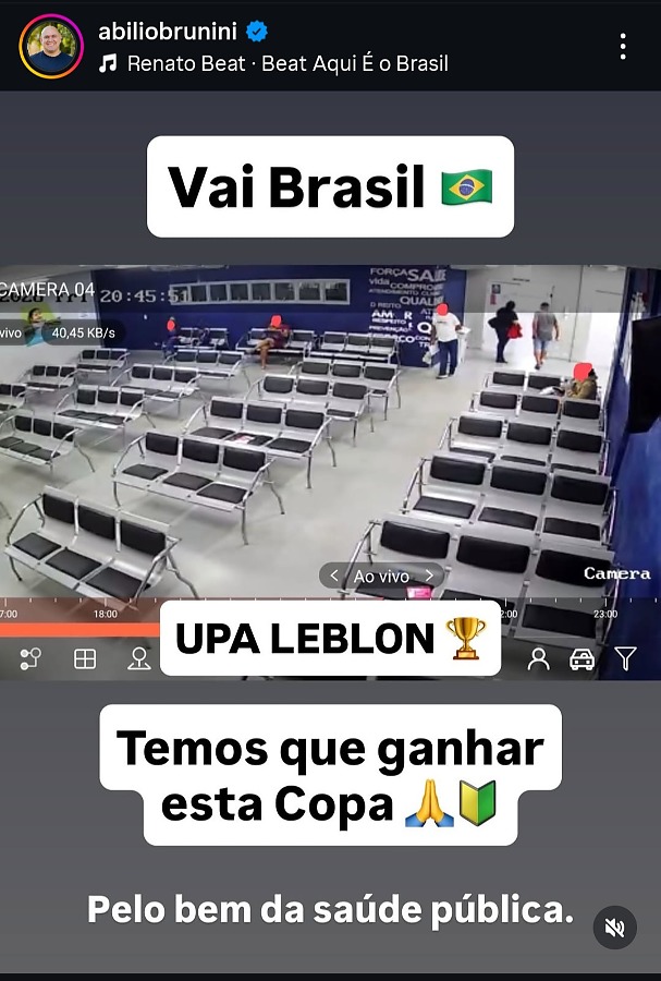 Saúde pública e Copa: prefeito de Cuiabá relaciona vitória da seleção à UPA vazia DO REPÓRTERMT