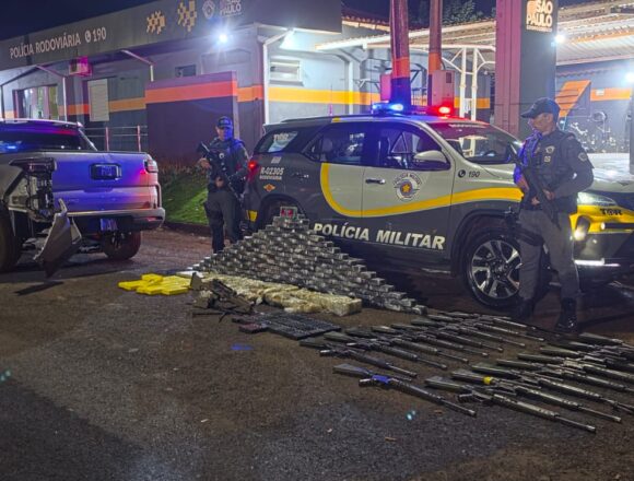 Apreensão de fuzis e cocaína em são paulo desarticula rota do tráfico para o rio de janeiro Foto: Reprodução/Polícia Militar de São Paulo