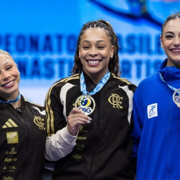 Ouro na ginástica artística: Lorrane Oliveira e Caio Souza lideram pódios em Brasília