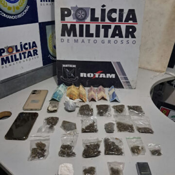 Fuga e apreensão de entorpecentes marcam ação policial em Cuiabá