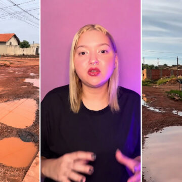 Influencer usa redes sociais para expor problemas de infraestrutura e mobilizar moradores em Várzea Grande