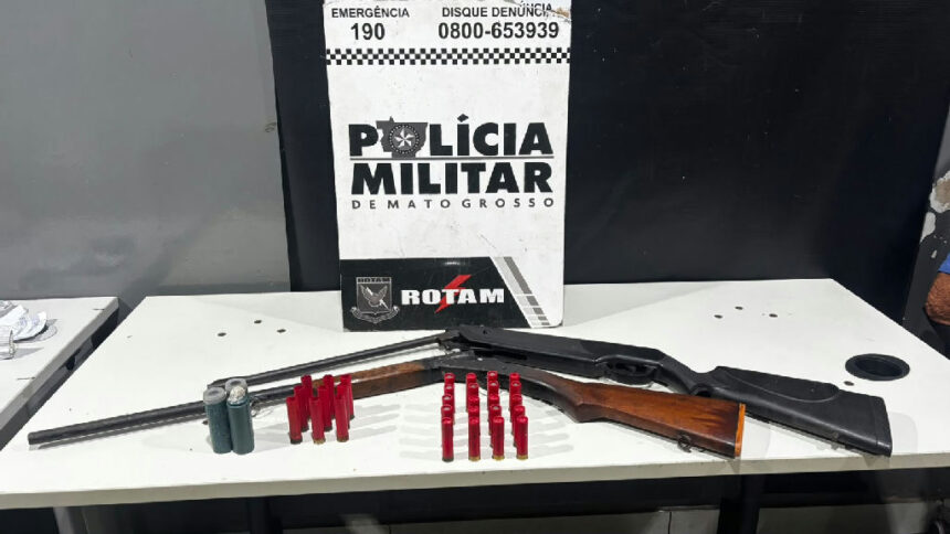 Polícia Militar apreende arsenal com idoso em Várzea Grande após ameaças a vizinha Polícia Militar apreende arsenal com idoso em Várzea Grande após ameaças a vizinha