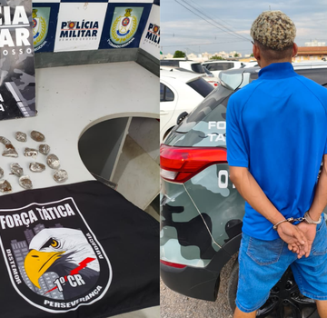 Ação policial detém suspeito de ameaças e apreende entorpecentes