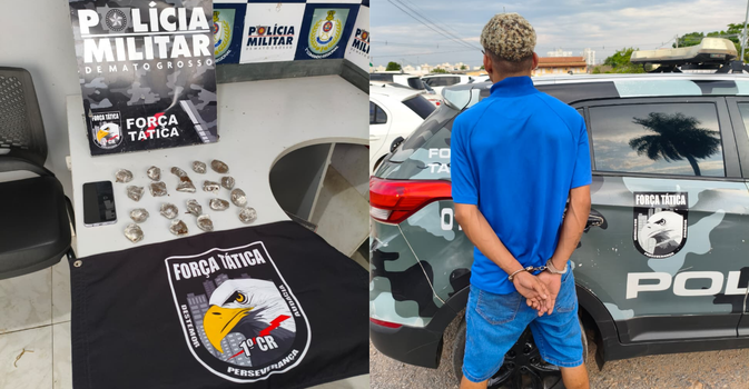 Ação policial detém suspeito de ameaças e apreende entorpecentes Ação policial detém suspeito de ameaças e apreende entorpecentes