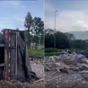 Colisão entre veículos pesados e carros de passeio deixa mortos e feridos em rodovia federal