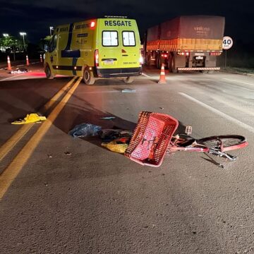 Motorista foge após atropelar fatalmente ciclista de 71 anos na Br-364 em Várzea Grande