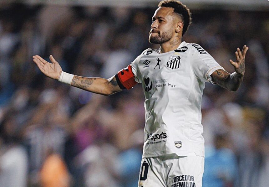 Neymar brilha em retorno, marca dois gols e Santos empata com o líder Flamengo
