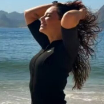 Paolla Oliveira revela bastidores de rotina intensa com gravações e treinos aquáticos