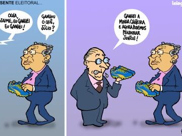 Recado eleitoral em presente inusitado sugere fim de carreira a políticos