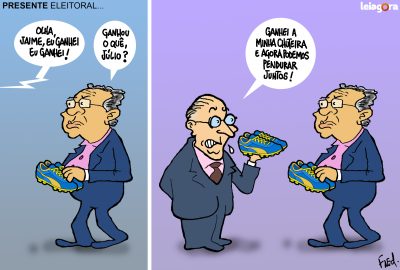 Recado eleitoral em presente inusitado sugere fim de carreira a políticos Recado eleitoral em presente inusitado sugere fim de carreira a políticos