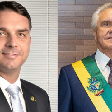 Ronaldo Caiado oficializa aliança com Flávio Bolsonaro nesta terça em Goiânia Ronaldo Caiado oficializa aliança com Flávio Bolsonaro nesta terça em Goiânia