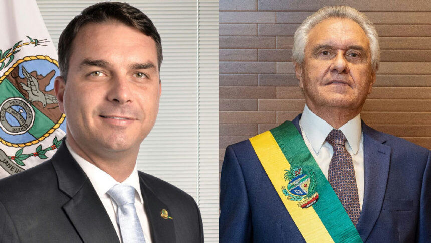 Ronaldo Caiado oficializa aliança com Flávio Bolsonaro nesta terça em Goiânia